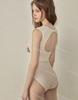 [2 colores] Traje de baño de estilo coreano nuevo para mujer, estilo sexy de aguas termales, sin espalda, con escote pequeño y cobertura de vientre, ajustado y conservador.