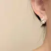 Aretes de Mariposa con Perla Diamante Gota de Aceite Aguja Plateada, Aretes de Moda, Simples y Versátiles, Aretes Exquisitos y de Alta Gama para Mujer