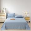 Sábana de Algodón Puro Grueso, Sábana Individual de Algodón Puro para Cama de Dormitorio, Juego de Tres Piezas con Dos Fundas de Almohada para el Hogar