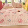 Funda de colchón acolchada de terciopelo de leche de invierno para dibujos animados para dormitorio, uso doméstico, tatami, colchón delgado acolchado, dormitorio, sábana con forro polar