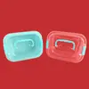 0.7 Caja Cuadrada Pequeña de Plástico Transparente Caja de Almacenamiento Cajas para Juguetes de Construcción Artículos Varios Caja Organizadora de Escritorio Caja para Empaquetar Bolitas para Lavar Ropa
