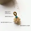 Lótus de madeira de pêssego, flor de ameixeira e sino, pequenos enfeites pendentes, esculturas em madeira feitas à mão, acessórios decorativos, pingentes DIY