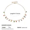 Taina Europeia e Americana Transfronteiriça Aço Inoxidável Moda Zircônia Colorida Colar Luxo Leve Nicho Design Pingente de Zircônia Estilo Férias