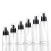 Botella de Vidrio Transparente Esmerilado para Loción de 30 ml, Botella Dosificadora Cosmética, Botella con Atomizador de Presión para Tónico, Botella para Líquido de Base