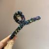 Accesorios para el Cabello de Otoño e Invierno Pin Estilo Artístico Mori Estilo Suave Color Mixto Mohair Hecho a Mano Enrollado Pin de Agarre Pin Elegante de Tiburón Nuevo
