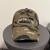 Gorra de Béisbol Camuflajeada de Nicho Estilo Coreano para Mujer, Marca de Moda Callejera Primavera y Verano, Gorra de Béisbol Versátil de Ala Ancha Bordada para Hombre