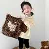 Colete sherpa com estampa de leopardo para meninas, nova coleção outono/inverno 2026, jaqueta colete de fleece estilosa e moderna