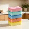 Estropajo doble cara engrosado, esponja absorbente para uso en cocina, cepillo para lavar platos, limpieza de ollas, bloque de esponja de limpieza de alta densidad colorido, en stock