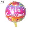 Novo balão redondo de alumínio de 18 polegadas Western Feliz Aniversário novo ano layout de cena balão de hélio em forma de coração atacado