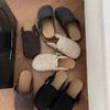 Sapatos Retrô de Solado Grosso Únicos para Mulheres, Novos Mules Plataforma Slip-On para Outono e Inverno 2025 com Design de Bico Fechado