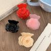 Pinza para el pelo con lazo a juego, accesorio para el pelo de tamaño pequeño, accesorio para la cabeza, pinza para el pelo de acetato rosa a la moda