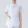 Uniforme de Enfermeira Feminino Fato Dividido de Manga Longa Conjunto Completo de Shorts Azuis de Verão Manga Curta Tamanho Grande Uniforme de Trabalho Médico