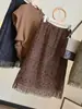 Falda de Encaje con Flecos Suaves Francesa para Mujer Otoño Nueva Cintura Alta Línea A Adelgazante Temperamento Ceñida a la Cadera Recta de Longitud Media