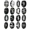 Set de Anillos Minimalistas de Moda de Acero Inoxidable Europeo y Americano con Números Romanos, Accesorios Versátiles de Acero y Titanio de Gama Alta, Venta Directa del Fabricante