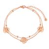 Tobillera de Acero Titanio Rosa Nicho, Gama Alta, Versátil, Lujo Accesible, Joyería Simple para Mujer en Acero Inoxidable Joyería que No se Desvanece