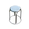 Taburete de Acero Inoxidable 304 Engrosado Taller de Fábrica Taburete Alto y Bajo Simple Moderno Hotel Comida Almacenamiento Taburete Cuadrado y Redondo Hogar