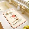 Paño de tecnología de escritorio de cocina de dibujos animados, alfombrilla absorbente para mesa de té, aislamiento térmico, antiescaldaduras, antideslizante, alfombrilla para el hogar resistente a manchas, resistente al desgaste, alfombrilla de drenaje