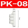 Conector Neumático Recto PU Bidireccional PV Tri-vía Tipo T Tipo Y Cuatro Vías Cinco Vías Conector Manguera de Aire 8MM Negro y Blanco