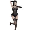 Ropa interior sexy de charol, conjunto de uniforme de reina de cuero ajustado, cadena sexy, conjunto de personajes COS