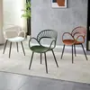 Cadeira de Jantar de Plástico para Exterior Moderna Minimalista Casa de Hóspedes Varanda Poltrona Empilhável Escritório Cadeira de Reunião Estilo Europeu