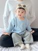 Camiseta base suave y cerosa Corea del Sur Niños Bolsillo pequeño Cuello redondo Color sólido Top casual Bebé Simple Para combinar con todo Camiseta de manga larga
