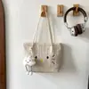 Bolso Tote de Paja Modelo Nuevo 2026 Gran Capacidad Lindo Dibujo Animado Hello Kitty Bolso de Hombro para Estudiantes y Personas que Viajan
