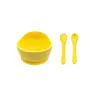 Amazon Vajilla de Silicona Ventosa Madre Bebé Tazón para Comida de Bebé Cuchara Silicona de Grado Alimenticio Cuchara para Comer traje