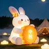 Modelo inflável de bolo da lua do Festival do Meio do Outono em forma de coelho lunar, arco de celebração de feriado, adereço de decoração de celebração em grande escala para exteriores
