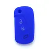 Adecuado para Ford plegable de 3 botones Llavero de llenado de aceite Llavero de goma suave sin logotipo de coche Funda protectora para control remoto de coche