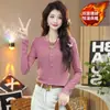 Otoño/Invierno 2026 Nuevo Estilo Puro Deseo Ajustado Manga Larga Cuello Redondo Color Sólido Adelgazante Caliente de Doble Cara Polar Capa Base Superior para Mujer