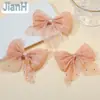 Con Malla Blanca Caliente Redonda Lazo para Taladro Accesorios para el Cabello de Niños Japoneses y Coreanos Bolsas de Ropa Accesorios DIY