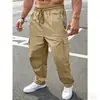 Comercio Electrónico Transfronterizo 2026 Nuevos Pantalones Casuales de Trabajo Holgados con Bolsillo Grande para Hombre, Holgados, Nicho, con Cordón, Deportivos Largos