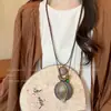 Nuevo Collar de Suéter Largo Estilo Chino Bohemio para Mujer Doble Capa Retro Estilo Étnico Collar de Perlas Cadena Apilada para Clavícula