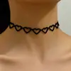 Corrente para Clavícula Nova de Amor Retro de Nicho Transfronteiriça Conjunto de Colares Gótico Escuro Loli Gola para Mulheres