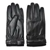 Guantes de PU para Hombre, Ciclismo de Invierno, Forrados de Felpa, Engrosados, Cortavientos, Impermeables, Compatibles con Pantalla Táctil, para Motocicletas Eléctricas, Protección contra el Frío, Cálidos, para Servicio de Entrega