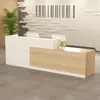 Balcão de caixa moderno, design minimalista e moderno, adequado para pequenas lojas, lojas de conveniência e balcões de recepção; novos modelos e outras opções