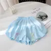 Nuevos Shorts de Verano para Niñas Estilo Coreano Chic Lazo Princesa Volante Pantalones Linterna Infantiles Dulces Versátiles