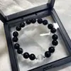 Pulsera de Piedra Ojo de Gato para Hombres y Mujeres, Pulsera de Cuentas con Diseño de Nicho, Pulsera de Piedras Blanca y Negra Estilo Celebridad de Internet, Regalo para Parejas en el Festival Qixi