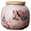 Pote de Cerâmica Ru Kiln Flor Gato Potes de Chá Cerâmica tamanho pequeno Potes de Chá Potes de Armazenamento à Prova de Umidade Potes Selados Armazena Chá Preto Chá Verde Chá Pu'er