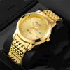 Moda de Negocios Transfronteriza Correa de Acero Tendencia Nicho Reloj para Hombre Mano Rápida Explosión Resistente al Agua Reloj de Cuarzo para Hombre