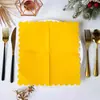 Servilletas Desechables de Color Sólido con Borde Ondulado de Lujo Ligero, Exclusivas para Comercio Electrónico Transfronterizo, Adecuadas para Acción de Gracias, Bodas y Decoraciones de Fiestas