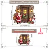 Papai Noel 3D Quebrando a Parede Adesivo de Parede de Natal Fundo de Sala de Estar Quarto Decoração de Casa Adesivo de Parede Autoadesivo