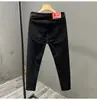 Pantalones de Nueve Puntos Casual Versátil Estilo Coreano para Hombre Corte Delgado Skinny Marca de Moda Adelgazantes Elásticos Pantalones de 9 Puntos Corte Holgado Cintura Alta