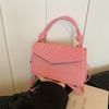 Bolso de mano cuadrado pequeño de moda y único con temperamento casual, de un solo hombro cruzado, nuevo para el verano 2025, sencillo, retro, a la moda, para mujer