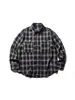 Camisa de Cuadros Nueva Rumeng Spring para Hombre Retro Americano Holgada Transpirable de Manga Larga Camisa para Hombre Chaqueta para Hombre Moderna