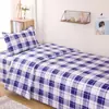 Dormitorio Estudiantil Juego de Cama de Tres Piezas para Entrenamiento Militar Rayado Cuadros Juego de Tres Piezas Juego de Tres Piezas de Algodón Puro Venta al por Mayor