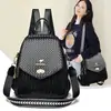 Mochila Tejida Transfronteriza para Mujer 2025 Nueva Casual Gran Capacidad Bolsa Escolar Multifuncional Moda Bolso de Hombro Único Cruzado para Mujer
