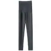 Pantalones Ajustados de Cachemira para Mujer Color Sólido Cachemira Otoño e Invierno Ropa Interior de Cintura Alta Adelgazantes Pantalones Base Ropa de Punto Exterior Pantalones Cálidos