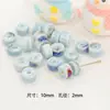 Estilo Japonês Cerâmica Azul Fresca Fofa Feijão Acácia Cubo de Cordeiro Materiais para Colar Pulseira de Miçangas Artesanais DIY
