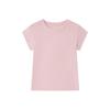Camiseta de Verano de Lana Tencel de Manga Corta para Mujer Diseño de Cuello Redondo Mangas Slim 2025 Nueva Color Puro Top Cómodo